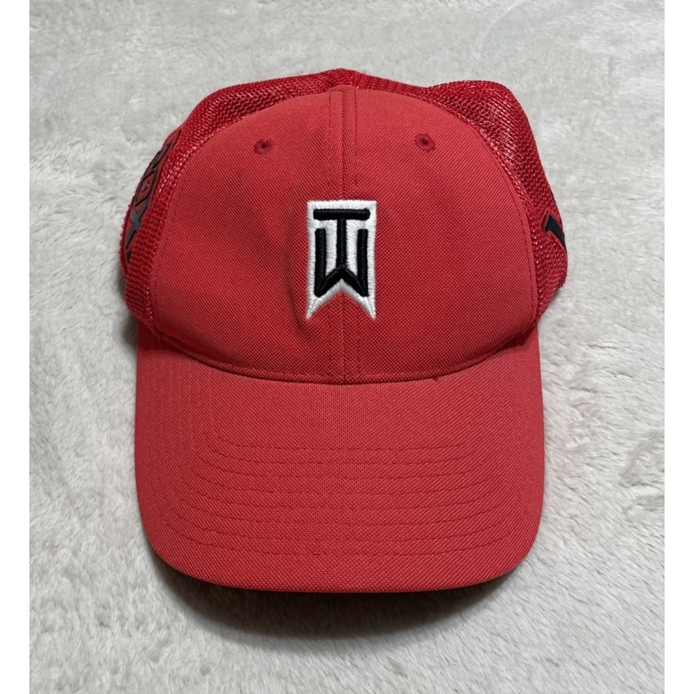 Nike Hat Cap Mens Medium Large Tiger Woods‎ Collection Flexfit Red